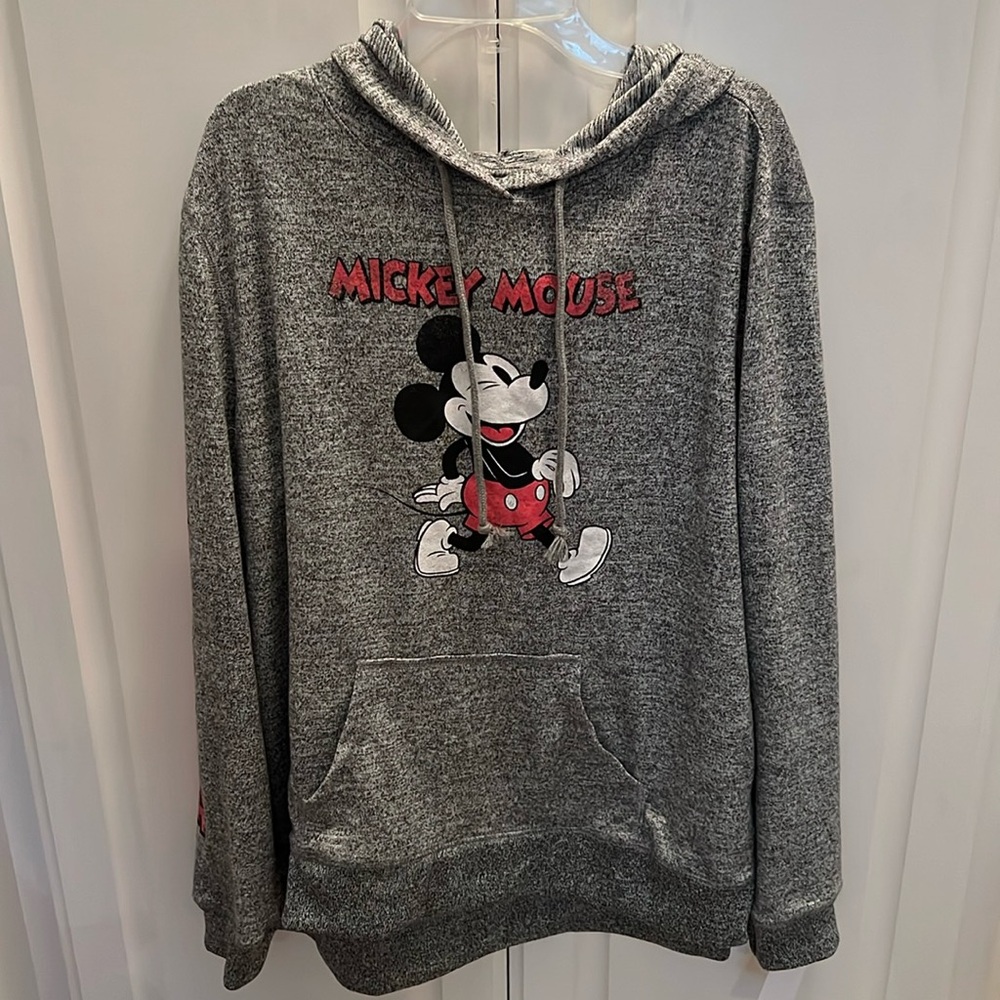 NWT Disney Mickey Mouse Women’s knit hoodie sweatshirt size Large